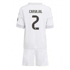 Real Madrid Daniel Carvajal #2 Primera Equipación Niños 2025-26 Manga Corta (+ Pantalones cortos)